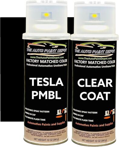 Auto Paint Depot Touch Up Paint for Tesla All Models-OBSIDIAN BLACK PMBL (All Years, All Models) Aerosol Spray with Clear Coat in Saudi Arabia