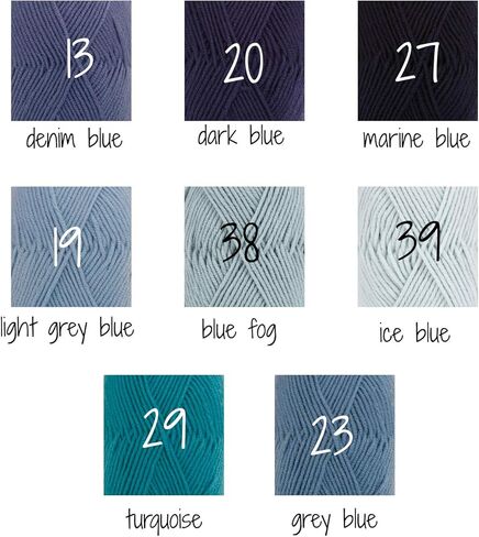 Superwash 100% Merino Wool Yarn for Knitting and Crocheting, 3 or Light, DK, Leight Worsted Weight, Drops Merino Extra Fine, 1.8 oz 115 Yards per Ball (27 Navy Blue) in Saudi Arabia