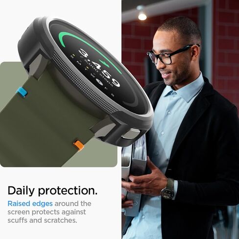 Spigen Liquid Air مصمم لساعة سامسونج جالاكسي 7 40 ملم، حافظة مرنة خفيفة الوزن من مادة TPU لساعة جالاكسي 7 40 ملم (2024) - أسود مطفي in Saudi Arabia