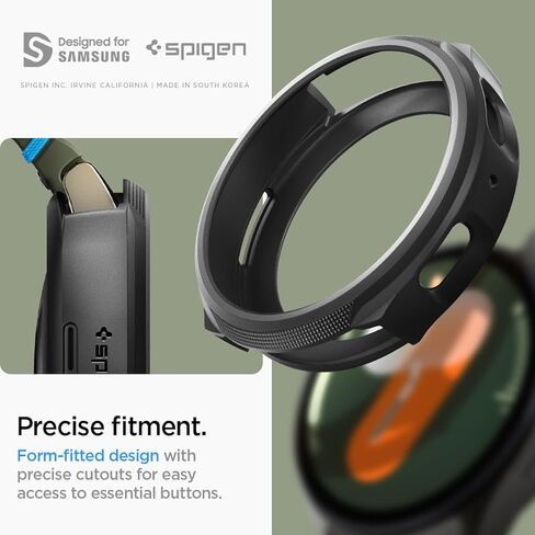 Spigen Liquid Air مصمم لساعة سامسونج جالاكسي 7 40 ملم، حافظة مرنة خفيفة الوزن من مادة TPU لساعة جالاكسي 7 40 ملم (2024) - أسود مطفي in Saudi Arabia