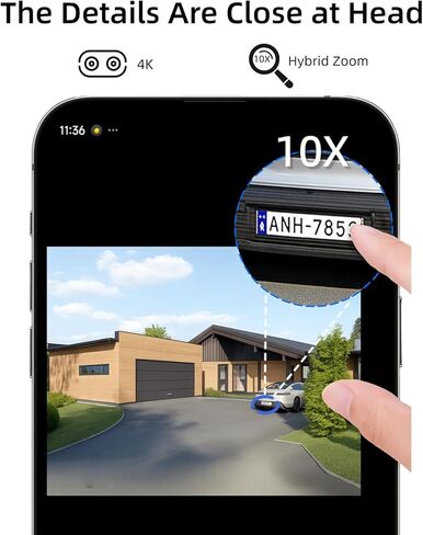 نظام كاميرا أمان لاسلكية في الهواء الطلق: [عدسة مزدوجة 4K & 10X تكبير هجين] تتبع تلقائي 4 قطع كاميرا PTZ لأمن المنزل WiFi6 10CH نظام كاميرا أمان NVR CCTV قابل للتوسيع مع محرك أقراص ثابتة سعة 1 تيرابايت in Kuwait