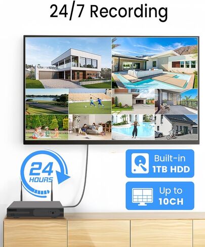 نظام كاميرا أمان لاسلكية في الهواء الطلق: [عدسة مزدوجة 4K & 10X تكبير هجين] تتبع تلقائي 4 قطع كاميرا PTZ لأمن المنزل WiFi6 10CH نظام كاميرا أمان NVR CCTV قابل للتوسيع مع محرك أقراص ثابتة سعة 1 تيرابايت in Kuwait