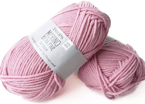 Superwash 100% Merino Wool Yarn for Knitting and Crocheting, 3 or Light, DK, Leight Worsted Weight, Drops Merino Extra Fine, 1.8 oz 115 Yards per Ball (27 Navy Blue) in Saudi Arabia