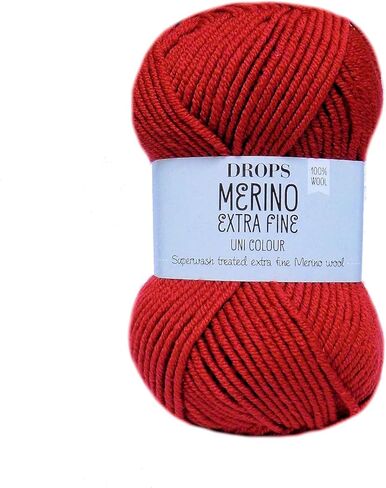 Superwash 100% Merino Wool Yarn for Knitting and Crocheting, 3 or Light, DK, Leight Worsted Weight, Drops Merino Extra Fine, 1.8 oz 115 Yards per Ball (27 Navy Blue) in Saudi Arabia