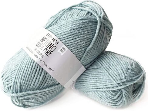 Superwash 100% Merino Wool Yarn for Knitting and Crocheting, 3 or Light, DK, Leight Worsted Weight, Drops Merino Extra Fine, 1.8 oz 115 Yards per Ball (27 Navy Blue) in Saudi Arabia
