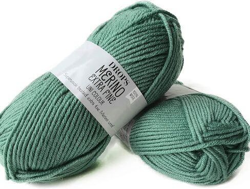 Superwash 100% Merino Wool Yarn for Knitting and Crocheting, 3 or Light, DK, Leight Worsted Weight, Drops Merino Extra Fine, 1.8 oz 115 Yards per Ball (27 Navy Blue) in Saudi Arabia
