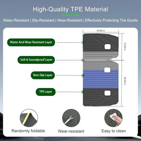 6 Seats Floor Mat Compatible with 2016-2024 Dodge Durango Cargo Mat 3rd Backrest Mat Replacement for 2016-2024 Dodge Durango Accessories (Trunk Mat+3rd Backrest Mat+6 Seats Floor Mat) in Kuwait