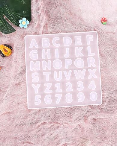 Alphabet Number Shape Silicone Mold Aromatherapy Gift Resin Mold DIY Can Make Unique Valentine's Day Gift Decorations White LCC1900-01 in Saudi Arabia