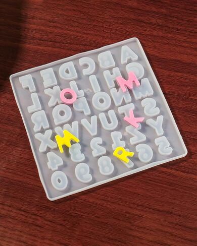 Alphabet Number Shape Silicone Mold Aromatherapy Gift Resin Mold DIY Can Make Unique Valentine's Day Gift Decorations White LCC1900-01 in Saudi Arabia
