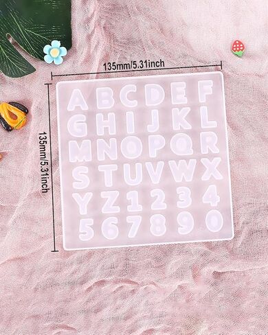 Alphabet Number Shape Silicone Mold Aromatherapy Gift Resin Mold DIY Can Make Unique Valentine's Day Gift Decorations White LCC1900-01 in Saudi Arabia