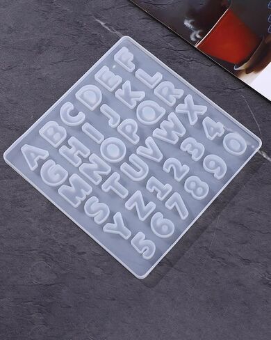 Alphabet Number Shape Silicone Mold Aromatherapy Gift Resin Mold DIY Can Make Unique Valentine's Day Gift Decorations White LCC1900-01 in Saudi Arabia