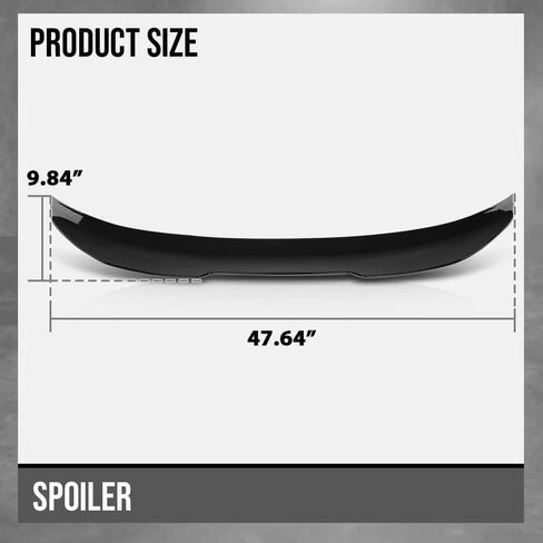 G-PLUS Rear Trunk Spoiler Wing Compatible with BMW 4-Series F32 2 Door Coupe 428i 435i 440i 2012 2013 2014 2015 2016 2017 2018 2019 2020 Rear Spoiler Wing Glossy Black in Saudi Arabia