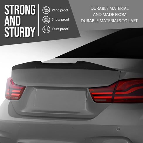 G-PLUS Rear Trunk Spoiler Wing Compatible with BMW 4-Series F32 2 Door Coupe 428i 435i 440i 2012 2013 2014 2015 2016 2017 2018 2019 2020 Rear Spoiler Wing Glossy Black in Saudi Arabia
