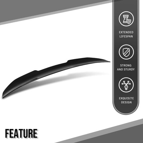 G-PLUS Rear Trunk Spoiler Wing Compatible with BMW 4-Series F32 2 Door Coupe 428i 435i 440i 2012 2013 2014 2015 2016 2017 2018 2019 2020 Rear Spoiler Wing Glossy Black in Saudi Arabia