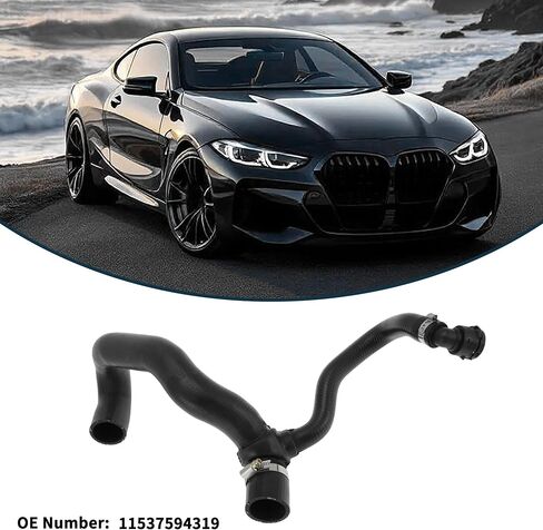 Radiator Hose Heater Hose Radiator Outlet Hose Pipe for BMW F22 F23 F30 F32 F33 F34 F36 335i GT XDrive No.11537594319 Rubber Coolant Pipe Black 1 Pc in Saudi Arabia