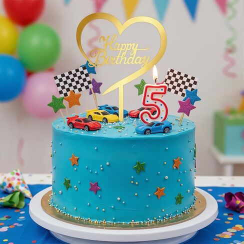 6 Pcs Gold Happy Anniversary Cake Topper, Happy Anniversary Decorations Sign for Birthday Wedding Anniversaries Party Valentine's Day Decorations Supplies in Saudi Arabia