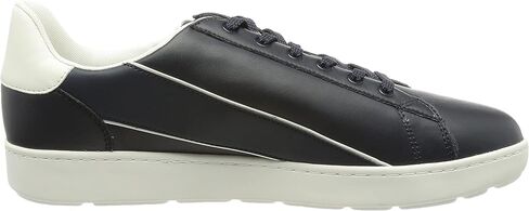 A|X Armani Exchange Men's Lace Up Logo Sneaker, Optical White + Black, 11 in Kuwait