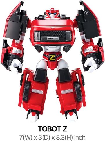 TOBOT، TOBOT Z، Youngtoys تحويل المركبات القابلة للتحصيل إلى روبوت، ألعاب شخصيات الرسوم المتحركة الأبطال للأطفال من سن 3 سنوات فما فوق، سيارات تحويل، حجم كبير 8 بوصة in Kuwait