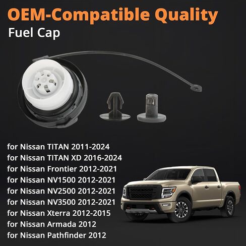17251-3JA0A استبدال غطاء خزان الوقود بغطاء الغاز لـ 2011-2021 Nissan Titan، لـ 2011-2015 Xterra، لـ 2011-2013 Armada، لـ 2012-2020 NV1500 NV2500، يستبدل # 17251-ZZ62B 17251-ZZ62D in Kuwait