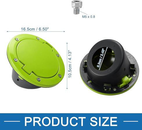 Gas Fuel Tank Cap Cover Locking Fuel Filler Cover Accessories for Jeep Wrangler 2007-2017 Aluminum Alloy ABS Green in Saudi Arabia