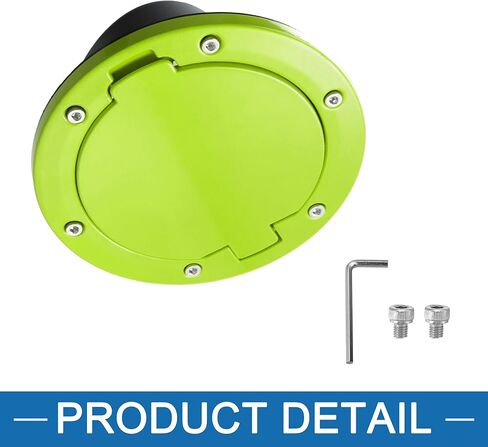 Gas Fuel Tank Cap Cover Locking Fuel Filler Cover Accessories for Jeep Wrangler 2007-2017 Aluminum Alloy ABS Green in Saudi Arabia