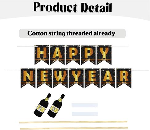 Happy New Year 2026 Cake Bunting - Handmade Pennant Flag Year of the Horse Garland 2026 Chinese New Year Party Cake Decoration - Lunar Chinese Spring Festival Themed Party Supplies in Saudi Arabia
