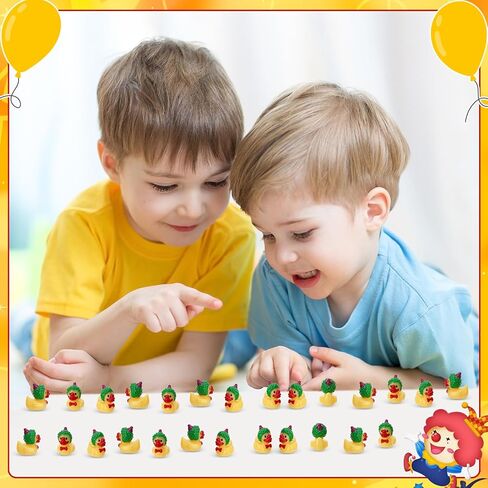 50 Pcs Clown Duck Figurines, Funny Circus Clown Figure Doll, Duck Dress up Clown Statues for Holiday Ornaments Display Party Favors Table Desk Cake Toppers Decor in Saudi Arabia