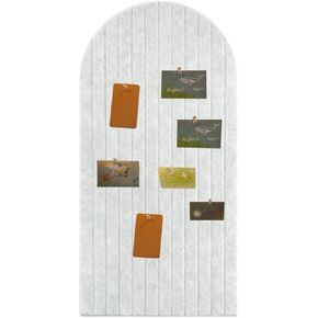 Foldable Bulletin Board, 0.35" Thick Felt Wall Tiles, Large Cork Board with Adhesive Sticker, Round Edges Wall Panels for Office Bedroom Living Room, Decorative Board (Beige, 24x16 inches) in Saudi Arabia