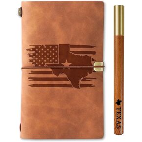 هدايا InnoBeta Texas، هدايا تذكارية بطابع تكساس، هدايا الحنين إلى الوطن للسفر، هدايا تحت عنوان الولايات المتحدة مقاس 7.8 بوصة × 5 بوصة، دفتر ملاحظات قابل لإعادة الملء منقوش مع قلم، مثالي لعيد الميلاد وأعياد الميلاد in Saudi Arabia