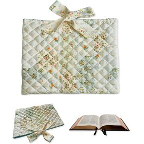 Bible Cover Case for Women Large Bibles Cover with Quilted Flower Printing, Quilted Bow Bible Sleeve Book Cover Case Pouch Carrying Case for Girls Bible Study Supplies, Christian Gift in Saudi Arabia