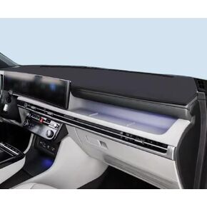 Black Leather Car Tray Dashboard Cover Car Dash Pad Car Dashboard Mat Compatible for Hyundai Santa Cruz 2025-2026-2027 in Saudi Arabia