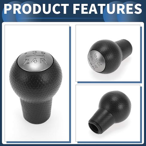 5 Speed Manual Gear Shift Knob, Front Automotive Gearbox Stick Shifter Lever Knob for Honda Fit 2002-2008 Plastic Black Titanium Tone, 1 Pc in Saudi Arabia