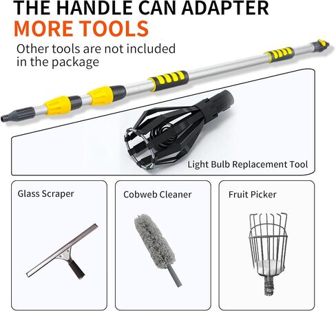 Car Wash Brush with Long Handle, 20FT Reach Telescopic Flow-Thru Car Washing Brushes, 11.8" Soft Bristle Cleaning Brush with On/Off Switch for Auto Cars, Trucks, RV, Truck, Boat, Wall, Solar Panels in Saudi Arabia