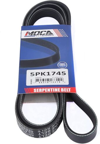 MOCA 5PK1745 EPDM Serpentine Belt fits 2013 for Cadillac ATS 2.0L 2.5L, 2016-2017 for Chevrolet Malibu 1.5L 1.8L 2.0L in Saudi Arabia