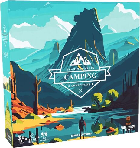Bear Mountain Camping Adventure Board Game | Family Game for Young Camping Fans and Adults | Easy to Learn | Ages 10+ | for 1-4 Players | Perfect for Outdoor Enthusiasts in Saudi Arabia