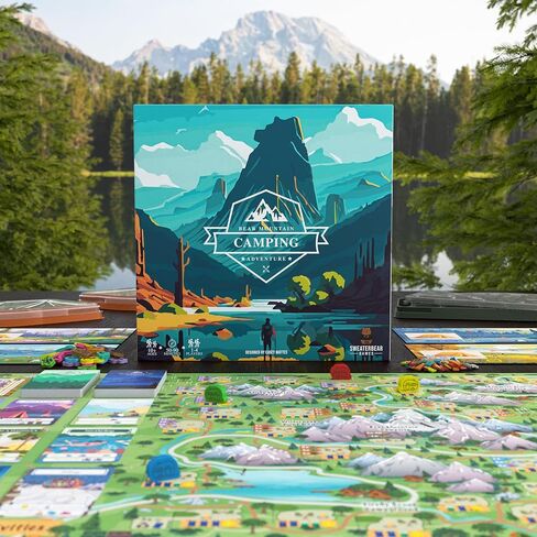 Bear Mountain Camping Adventure Board Game | Family Game for Young Camping Fans and Adults | Easy to Learn | Ages 10+ | for 1-4 Players | Perfect for Outdoor Enthusiasts in Saudi Arabia