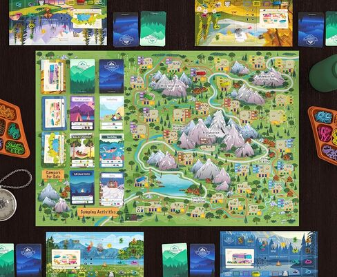Bear Mountain Camping Adventure Board Game | Family Game for Young Camping Fans and Adults | Easy to Learn | Ages 10+ | for 1-4 Players | Perfect for Outdoor Enthusiasts in Saudi Arabia