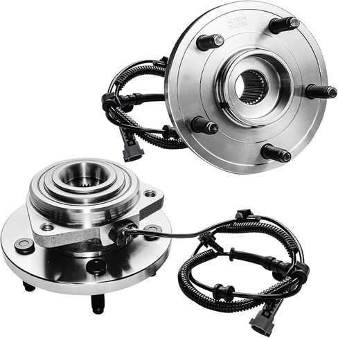 Detroit Axle - 4WD Wheel Bearing Hubs Kit for Jeep Commander 2006-2010, Jeep Grand Cherokee 2005-2010, 4 Front and Rear Wheel Bearing & Hubs 20 Wheel Lug Nuts 2007 2008 2009 Replacement in Saudi Arabia