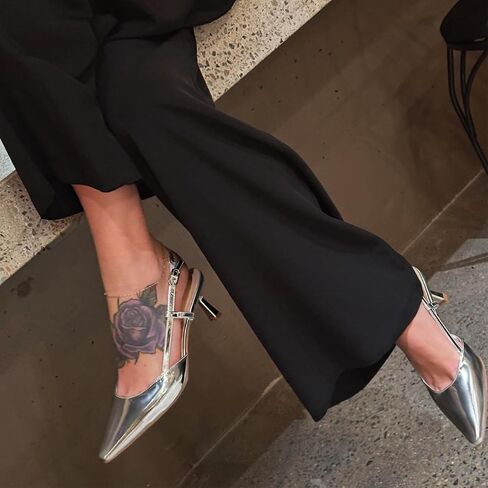 JENN ARDOR Women's Slingback Kitten Heel Closed Pointed Toe Dress Pumps Shoes for Women Comfortable Low Heeled Sandals Wedding Party Pumps in Saudi Arabia