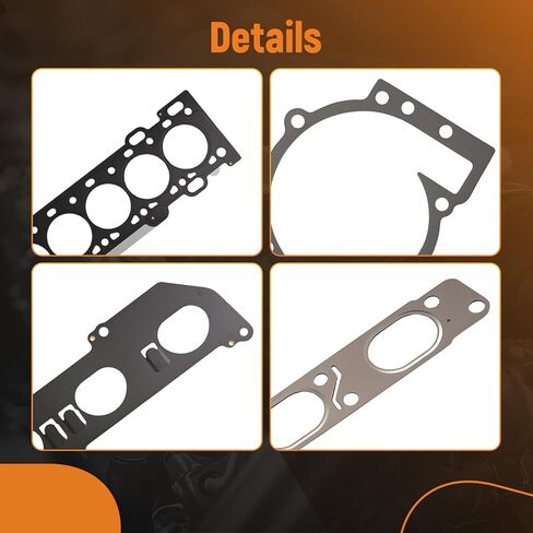maxpeedingrods مجموعة حشية رأس الأسطوانة لفولفو C30 2004-2015 C70 2006-2013 S40 2004-2011 S60 2010-2015 V50 2005-2011 V60 2015، 2.5L L5، يستبدل HGS4504، HS54547 in Saudi Arabia