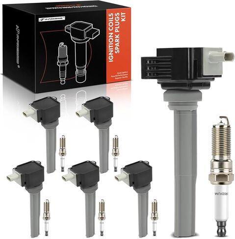 A-Premium Set of 12 Ignition Coil Pack and Iridium Spark Plugs Compatible with Ford F-150 2015-2017, Fusion 2017-2019, Edge 2015-2018 & Lincoln MKZ 2017-2020, MKX 2016-2018, Continental 2017-2020 in Saudi Arabia