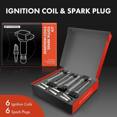 A-Premium Set of 12 Ignition Coil Pack and Iridium Spark Plugs Compatible with Ford F-150 2015-2017, Fusion 2017-2019, Edge 2015-2018 & Lincoln MKZ 2017-2020, MKX 2016-2018, Continental 2017-2020 in Saudi Arabia