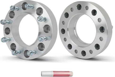 OCPTY 2PCS 8x200 to 8x200 Wheel Spacers 2 inch 14x1.5 Studs 142mm Hub Bore Forged Hub Centric Wheel Spacers 8 Lug fit for 3500 for F-350 Super Duty in Saudi Arabia