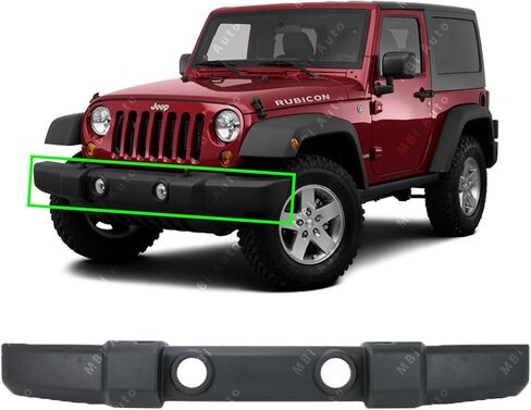 MBI AUTO - بلاستيك محكم، غطاء مصد أمامي لسيارة جيب رانجلر 2007-2017، CH1000900 in Saudi Arabia