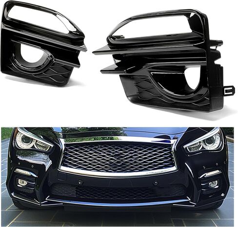 شبكة المبرد الأمامية المصد السفلي من HECASA متوافقة مع 2014-2017 Infiniti Q50 Sport فقط استبدال الشبكة الرياضية السوداء لـ 622544HB4A in Saudi Arabia
