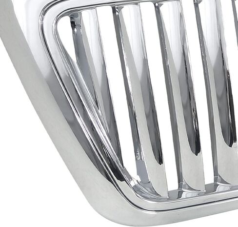 Spec-D Tuning Chrome Vertical Front Hood Grille Compatible with 2004-2008 Ford F150, 2006-2008 Lincoln Mark LT in Saudi Arabia