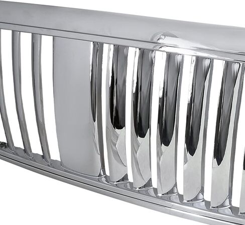Spec-D Tuning Chrome Vertical Front Hood Grille Compatible with 2004-2008 Ford F150, 2006-2008 Lincoln Mark LT in Saudi Arabia