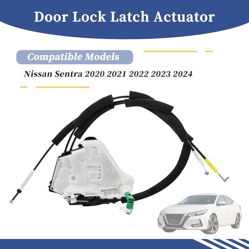 Front Left Driver Side Door Lock Latch Actuator Compatible with Nissan Sentra S SR SV 2020 2021 2022 2023 2024 Replace 80501-6LE1A 80501-6LB1A in Saudi Arabia