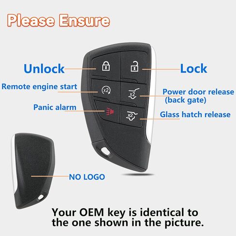 2PCS Smart Remote Key Fob Replacement for Chevy Tahoe Suburban 2021 2022 2023 2024 GMC Yukon XY Keyless Entry Remote Control YG0G21TB2 6 Buttons in Saudi Arabia