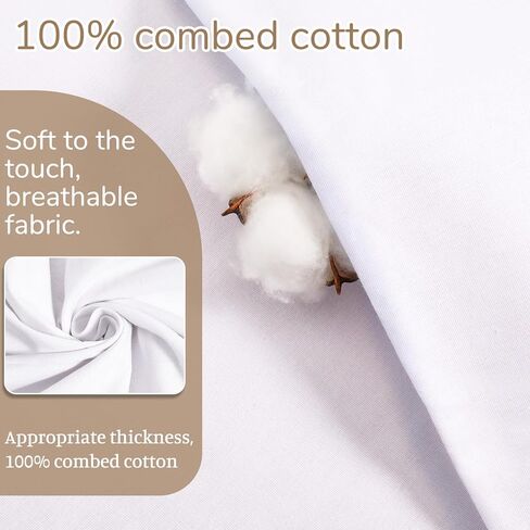 SHENLIU 10 Yards White Cotton Fabric, Natural 100% Cotton Poplin Fabric by The Yard, 59 Inches Wide Bleached Muslin Linen Fabrics Material for Sewing Apparel Cloth Soft Embroidery Quilting(10 Yards) in Saudi Arabia